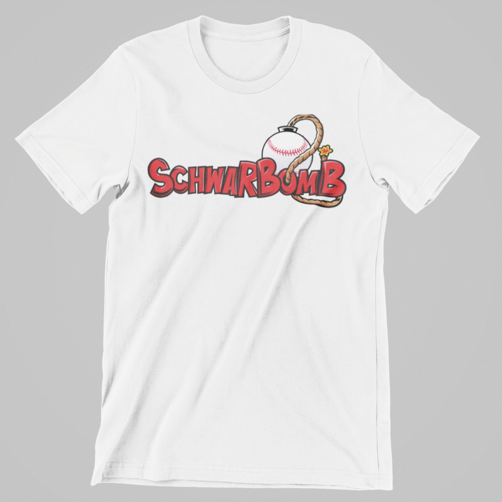 SchwarBomb Phillies t-shirt, Phillies apparel, MLB t-shirt, Phillies fan shirt, Kyle Schwarber fan gear, Phillies merchandise