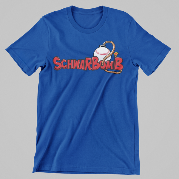 SchwarBomb Phillies t-shirt, Phillies apparel, MLB t-shirt, Phillies fan shirt, Kyle Schwarber fan gear, Phillies merchandise