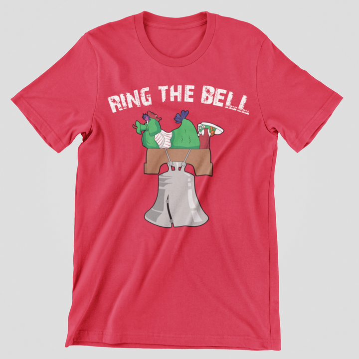 Phillies Phanatic T-Shirt, Ring the Bell, fan gear, MLB fashion, team spirit, sports apparel, game day, Philly pride